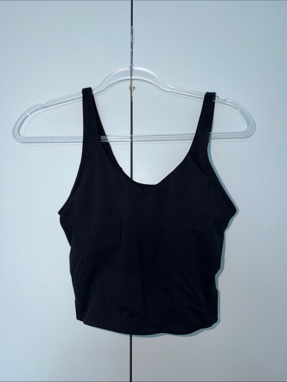 Women's Black V-Neck workout Tank Crop Top
